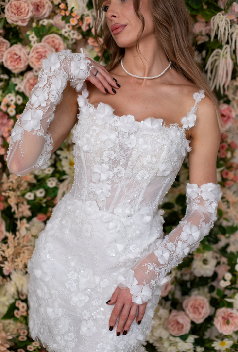 Floral Bridal Mini Dress ✨ Second Look Wedding Gown