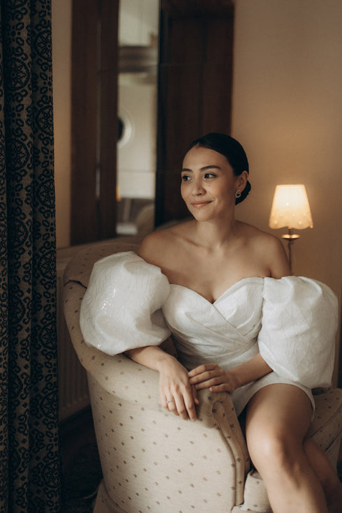 Engagement glitter dress