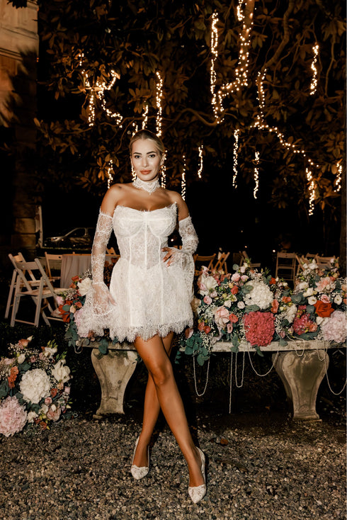 Custom Midi Bridal Dress: Midi Gown for a Stylish Bride-to-Be | Perfect for Elopements and Second Weddings