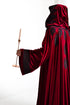 Red hooded cape sleeves