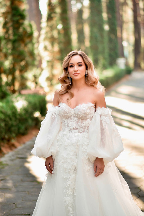 Fairy custom unique bridal gown