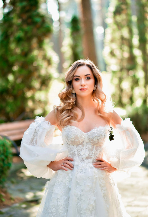 Fairy custom unique bridal gown