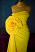 Yellow evening dress Formal prom gown