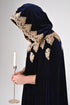 Blue cape gold lace