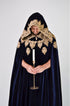 Blue cape gold lace