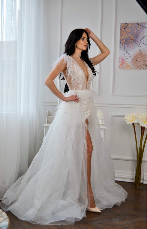 Custom wedding gown