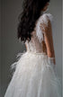 Detachable bridal train Wedding overskirt long train