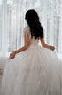 Detachable bridal train Wedding overskirt long train