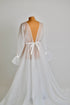 Organza wedding cape with sleeves