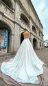 Bridal satin detachable train Wedding dress train