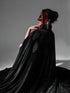Black cape with collar