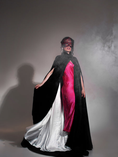 Black cape with collar