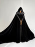 Black velvet cape