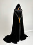 Black velvet cape