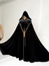 Black velvet cape