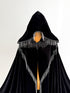 Black velvet cape