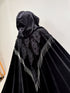 Black velvet cape