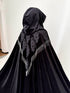 Black velvet cape