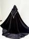 Black velvet cape