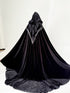Black velvet cape