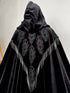 Black velvet cape