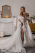 A Line Wedding Dress, Off-the-shoulder Bridal gown