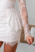 Lace Mini Wedding Dress ✨ Long Sleeve Bridal Gown