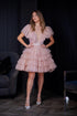 Pink Ruffle Wedding Dress ✨ Tulle Bridal Mini Dress