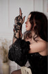 Black lace gloves