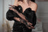 Black lace gloves