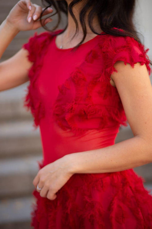 Red evening dress Long red dress