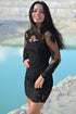 little black dress ball gown Lace evening gown