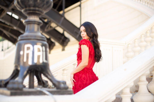 Red evening dress Long red dress