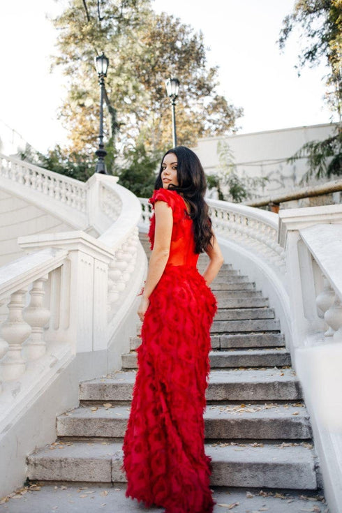 Red evening dress Long red dress