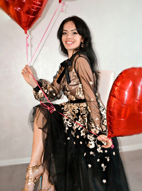 lace dress Evening gown Black formal dress