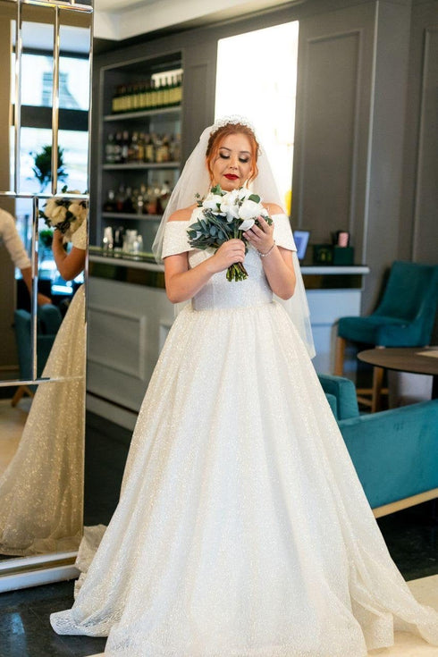 Glitter wedding dress Bridal gown