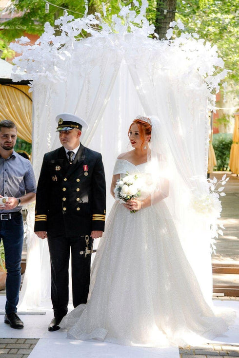 Glitter wedding dress Bridal gown