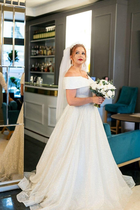 Glitter wedding dress Bridal gown