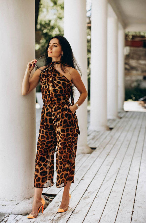 Romper women Leopard jumpsuit