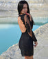 little black dress ball gown Lace evening gown