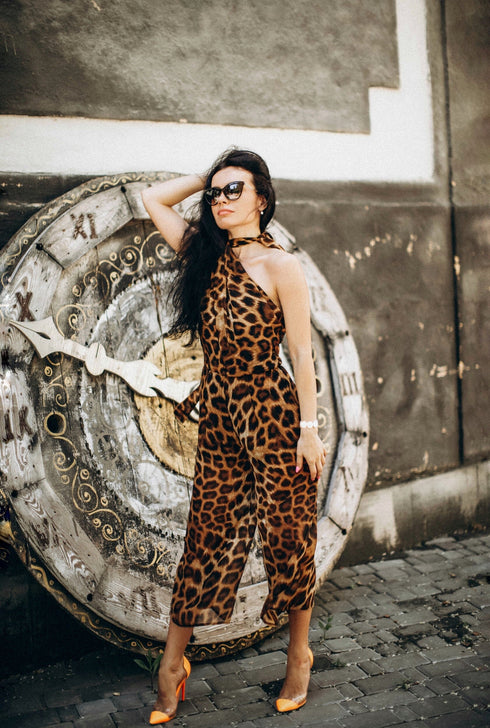 Romper women Leopard jumpsuit