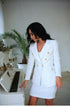 White wedding Tweed jacket women