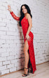 Sexy long dress Slit evening gown