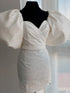 Wedding dress puff sleeves