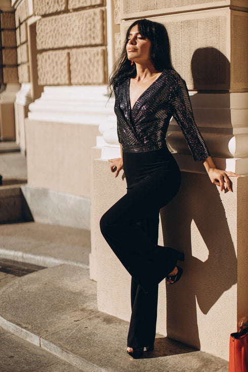 Black jumpsuit women formal Rompers for women