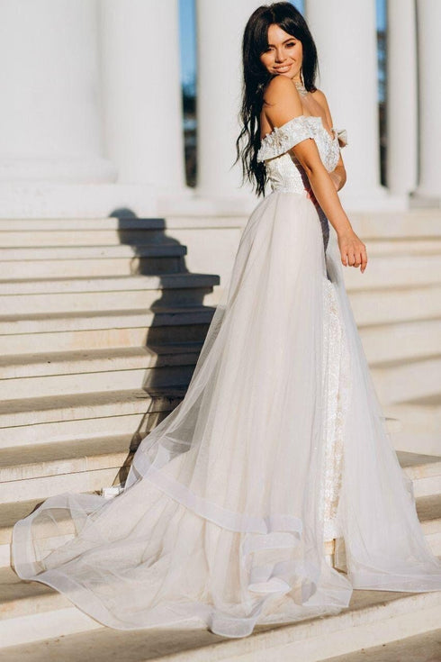 Off-Shoulders wedding dress Mermaid bridal gown