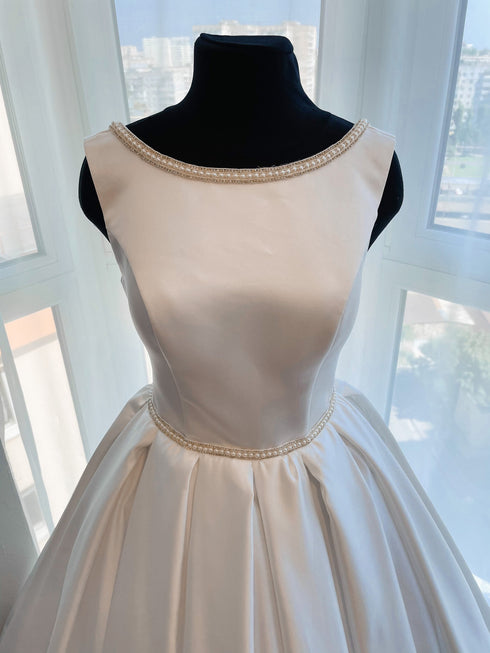 Satin wedding dress Unique wedding dress