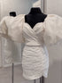 Wedding dress puff sleeves