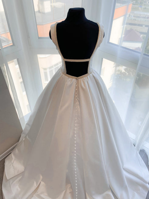 Satin wedding dress Unique wedding dress