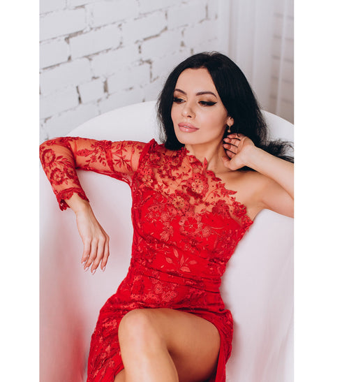 Sexy long dress Slit evening gown